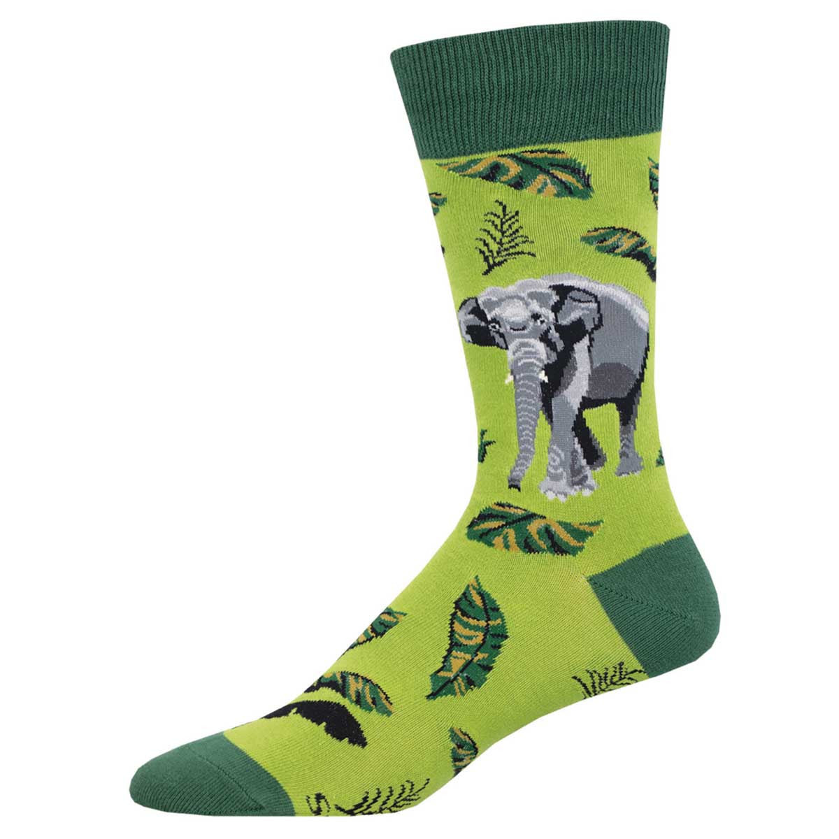 "Asian Elephant, Endangered Species Men's Crew Sock"
