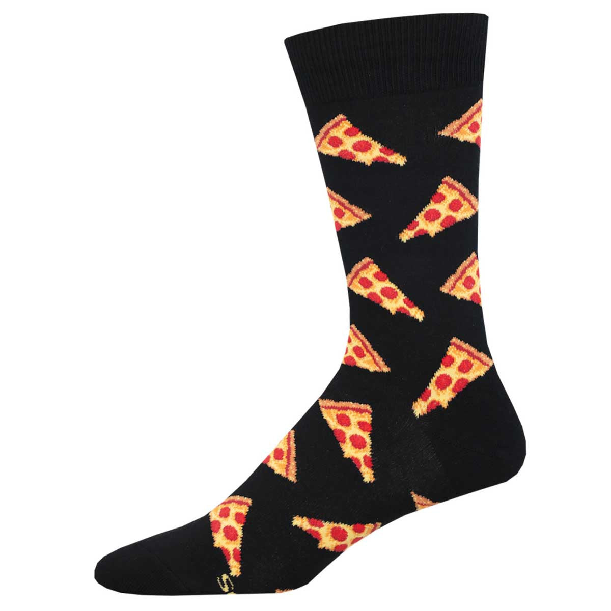 "Slice Of New York, Pizza (Black) Men's Crew Socks"