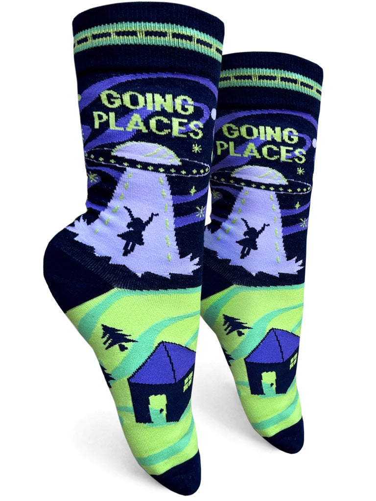 "Going Places, Spaced Out Women's Crew Socks"