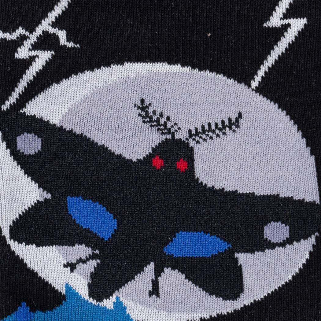 Mothman Believes In You (Glow in The Dark) Men's Crew Socks