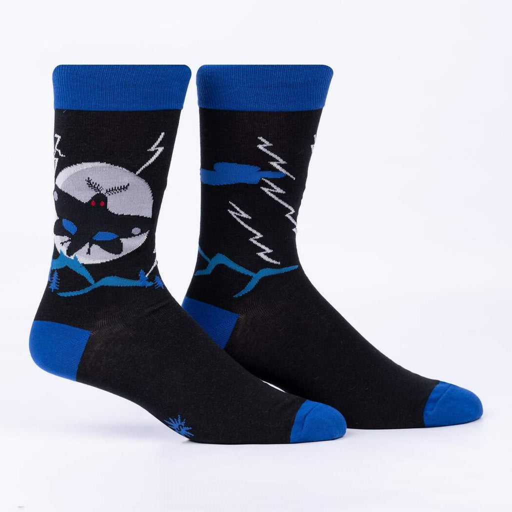 Mothman Believes In You (Glow in The Dark) Men's Crew Socks