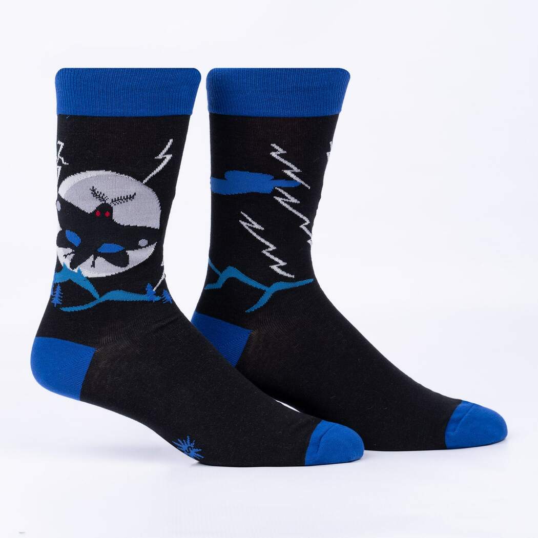 Mothman Believes In You (Glow in The Dark) Men's Crew Socks