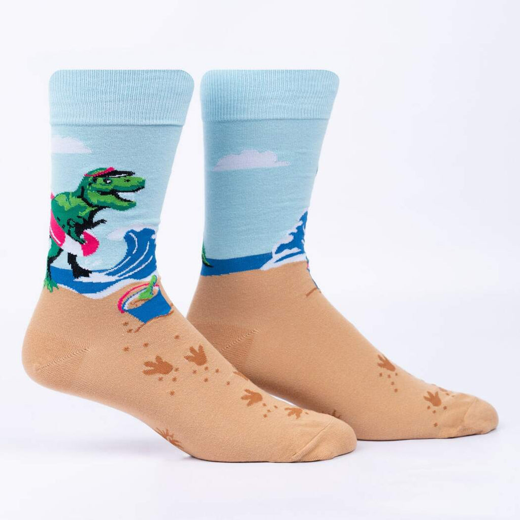 "Dinos Gone Wild, Beach Day Women's Crew"