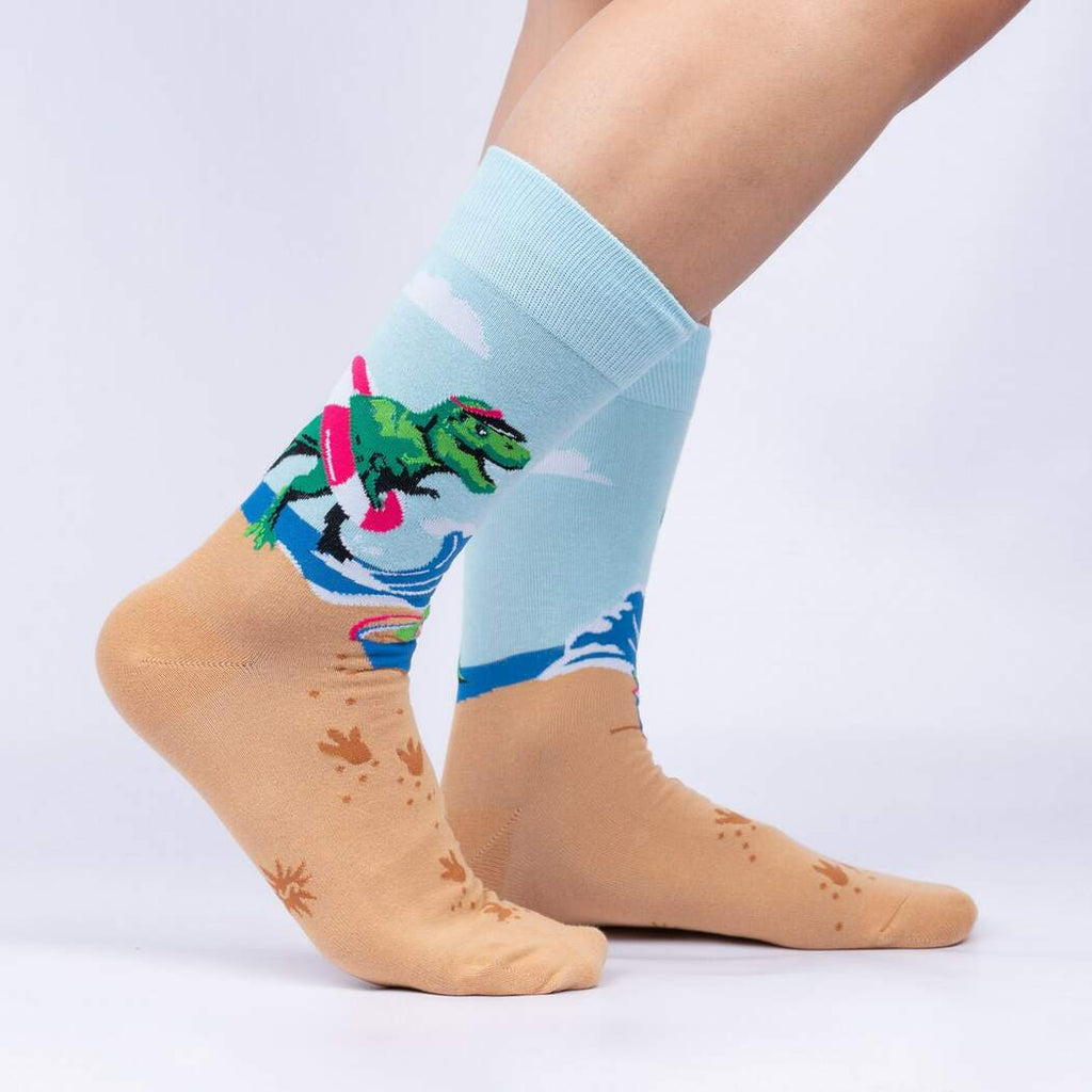 "Dinos Gone Wild, Beach Day Women's Crew"