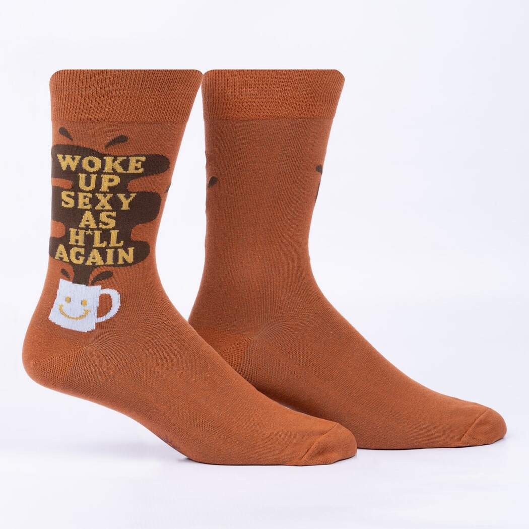 Woke Up Sexy As H*ll Again Men's Crew Socks