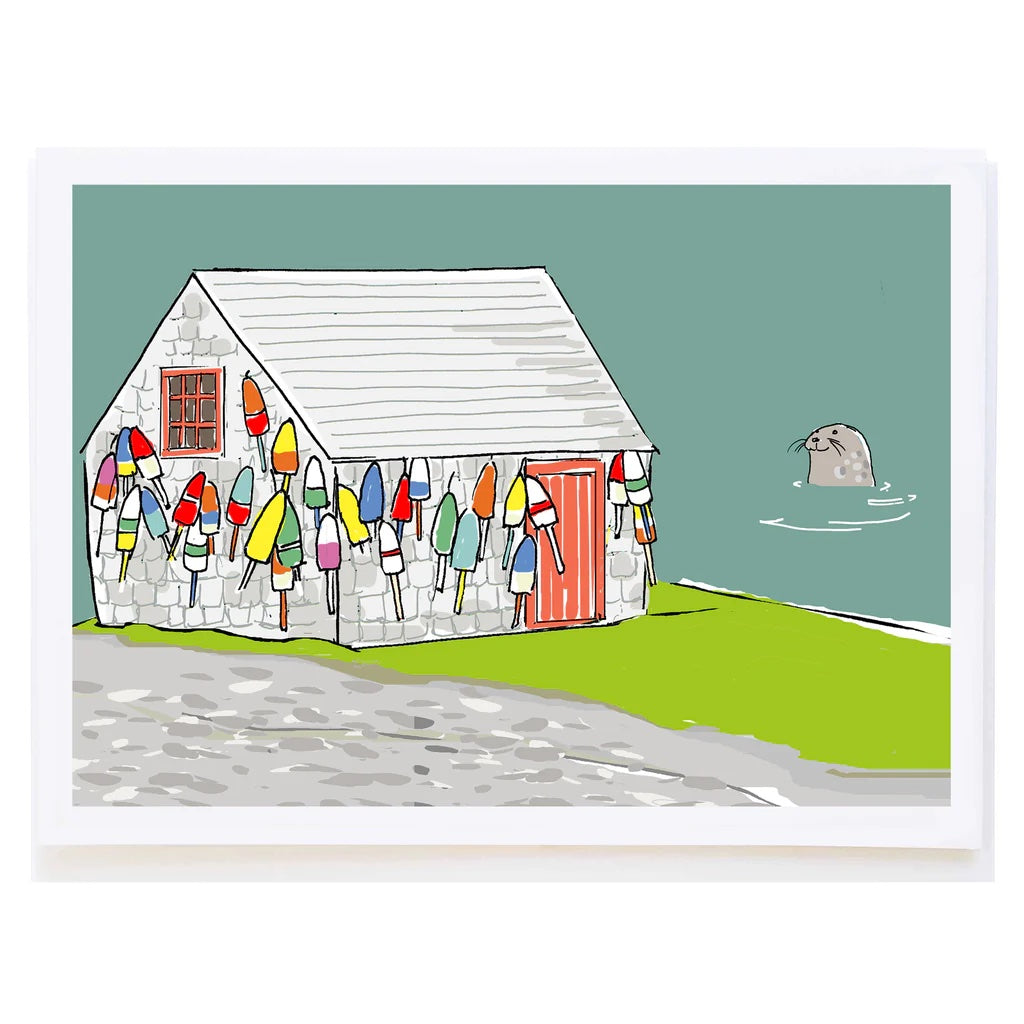 Maine Buoy Shack Greeting Card