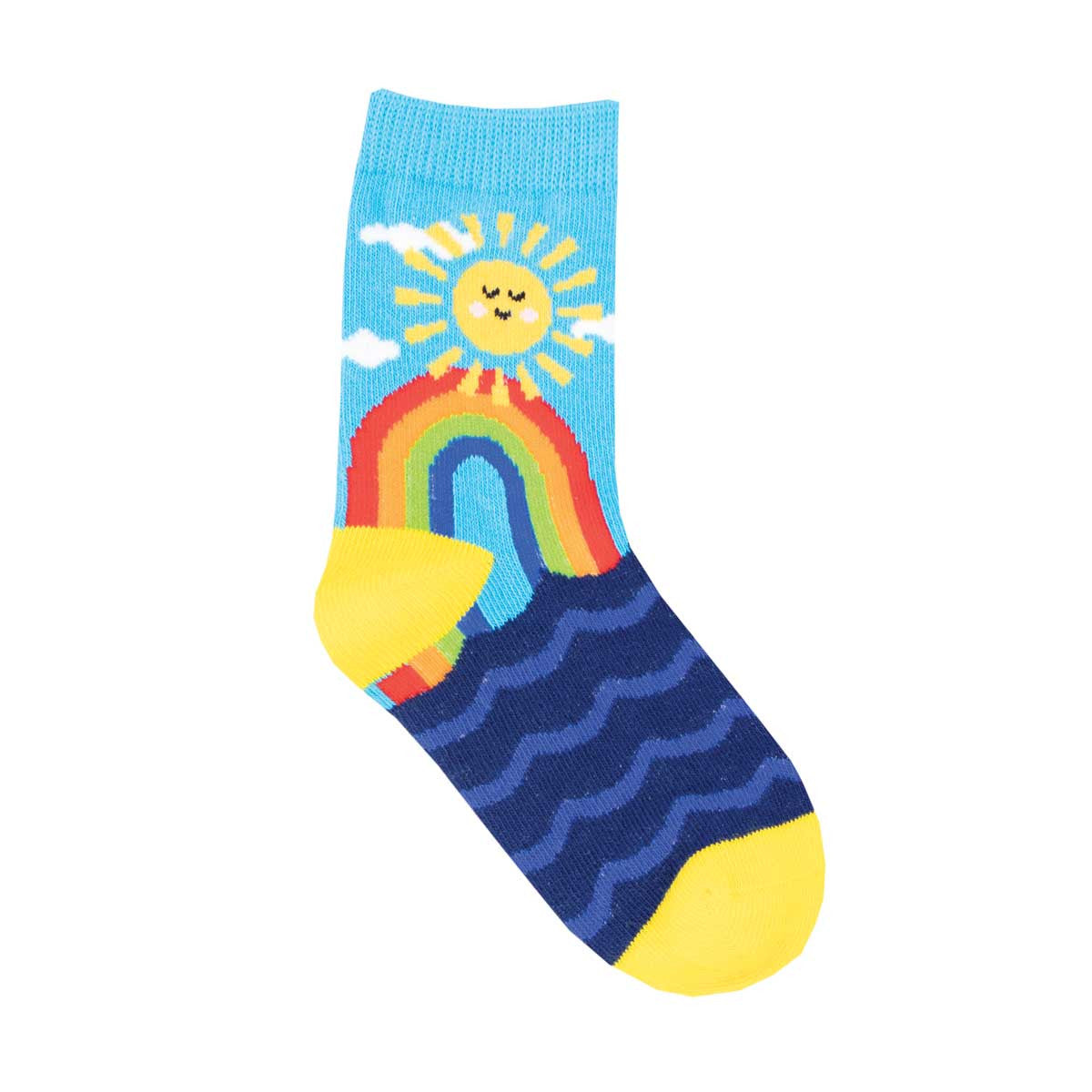 Sunshine And Rainbows Kids' Crew Socks (Age 2-4)