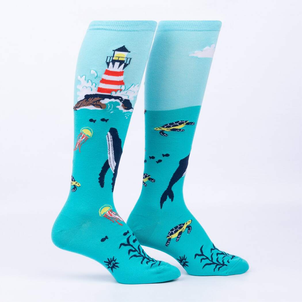 "Light Up My Life, Lighthouse Knee Highs"