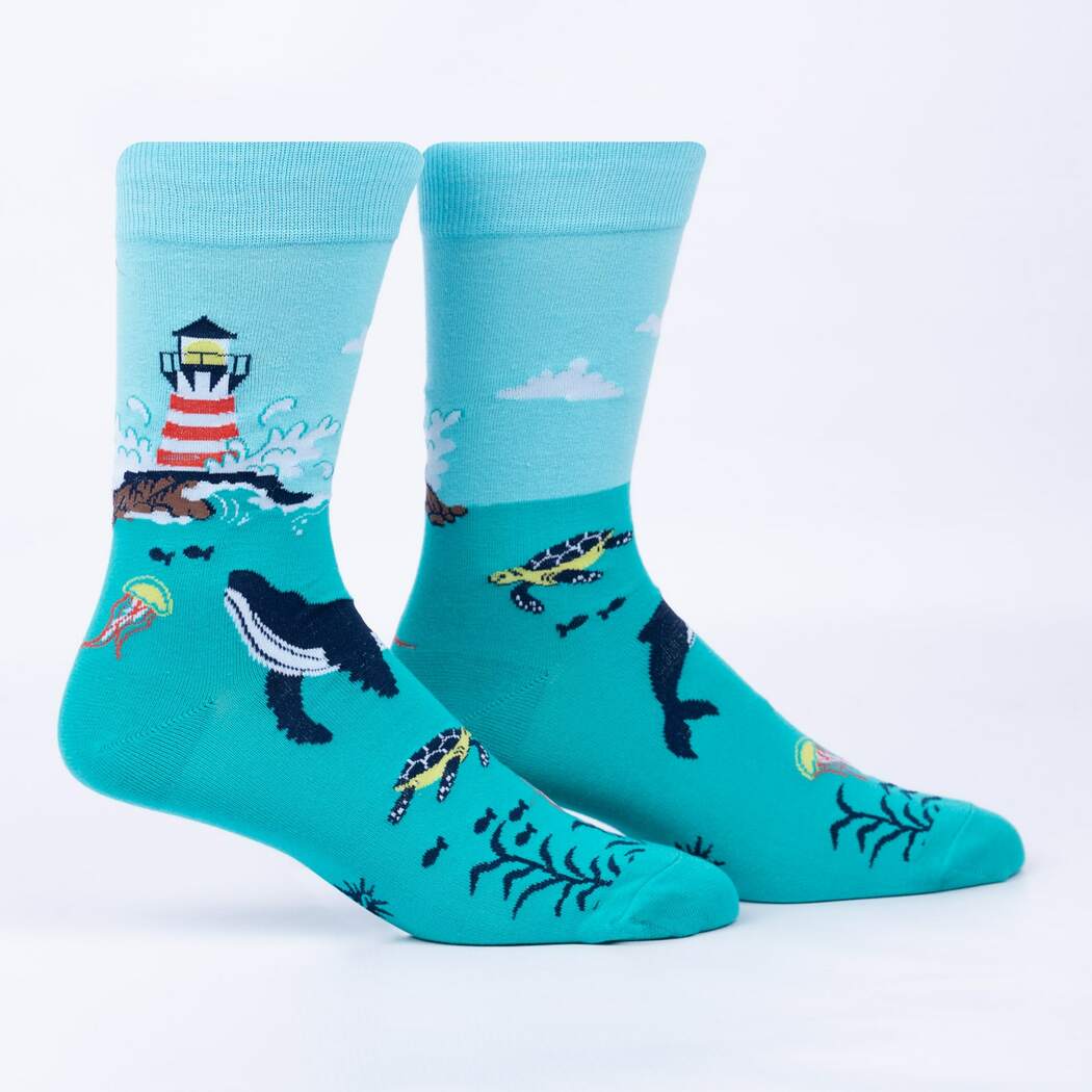 "Light Up My Life, LightHouse Men's Crew Socks"