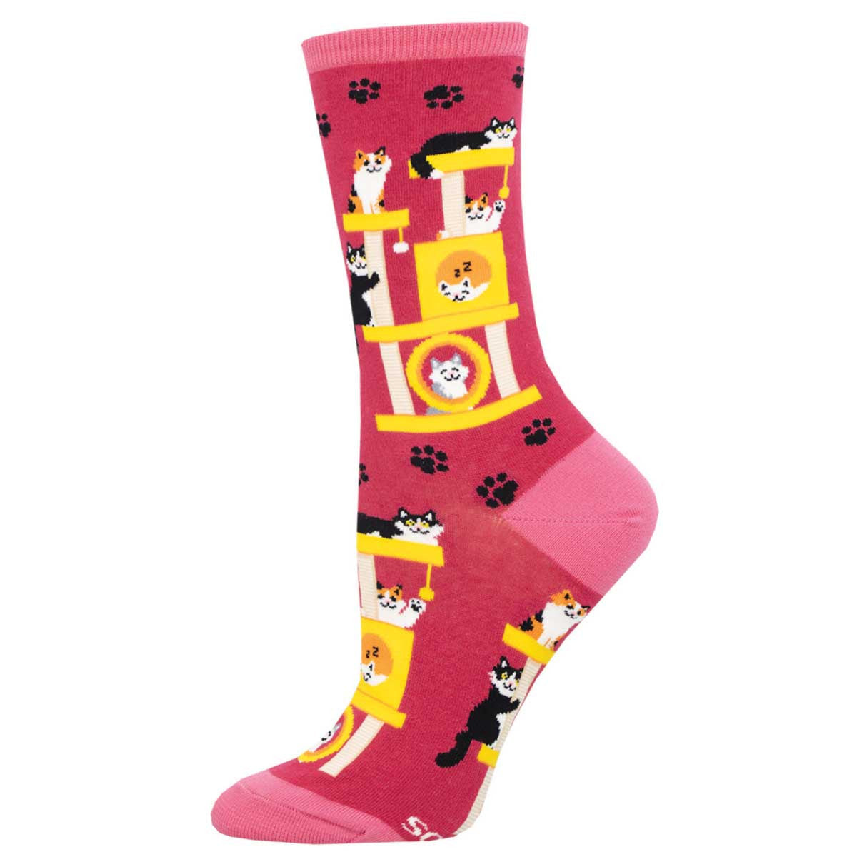 Cool Cat Club (Pink) Women¡¯s Crew Socks