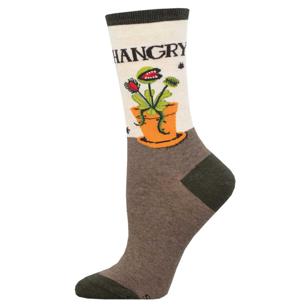 Hangry (Ivory) Women's Crew Sock