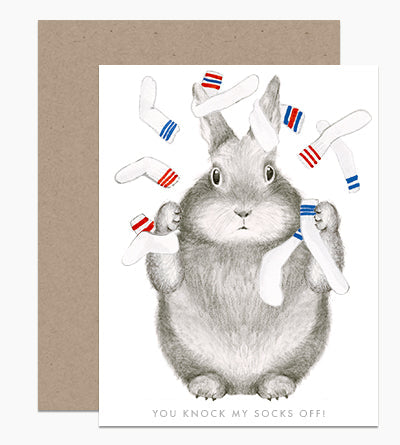 You Knock My Socks Off Greeting Card