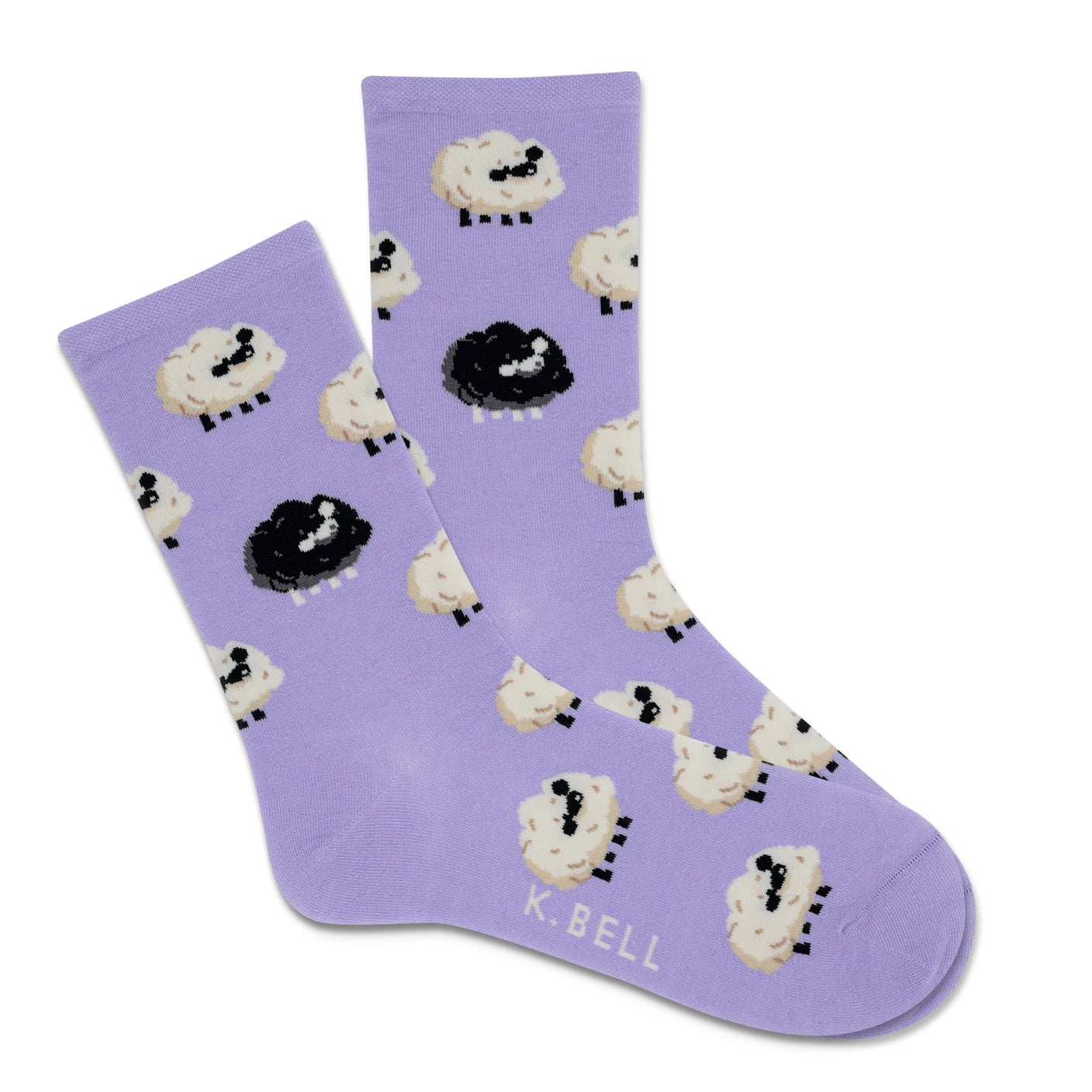 Black Sheep (Purple) Women's Crew Socks