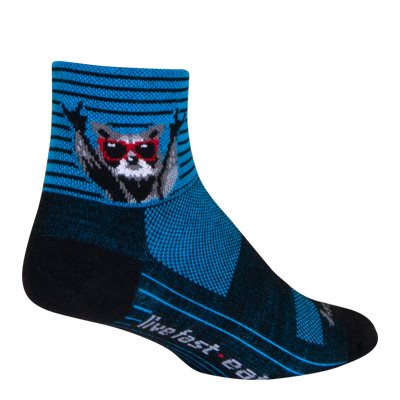 "Live Fast- Eat Trash, Raccoon 1/4 Ankle Socks"