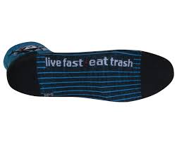"Live Fast- Eat Trash, Raccoon 1/4 Ankle Socks"