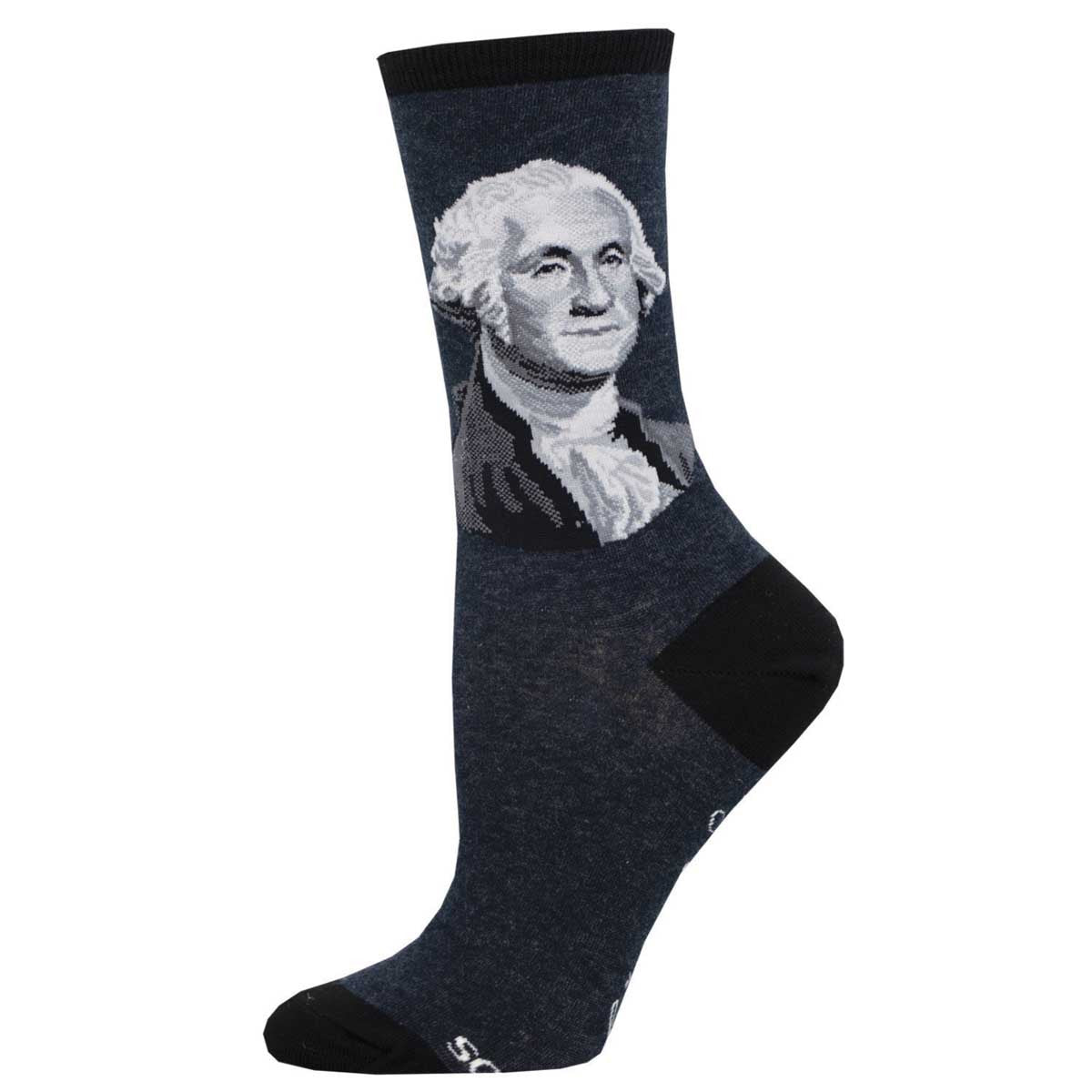 Washington Portrait (Navy) Women¡¯s Crew Socks