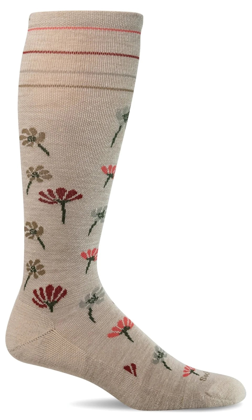 "Sockwell ""Field Flowers"" (Barley) Moderate Compression Socks"