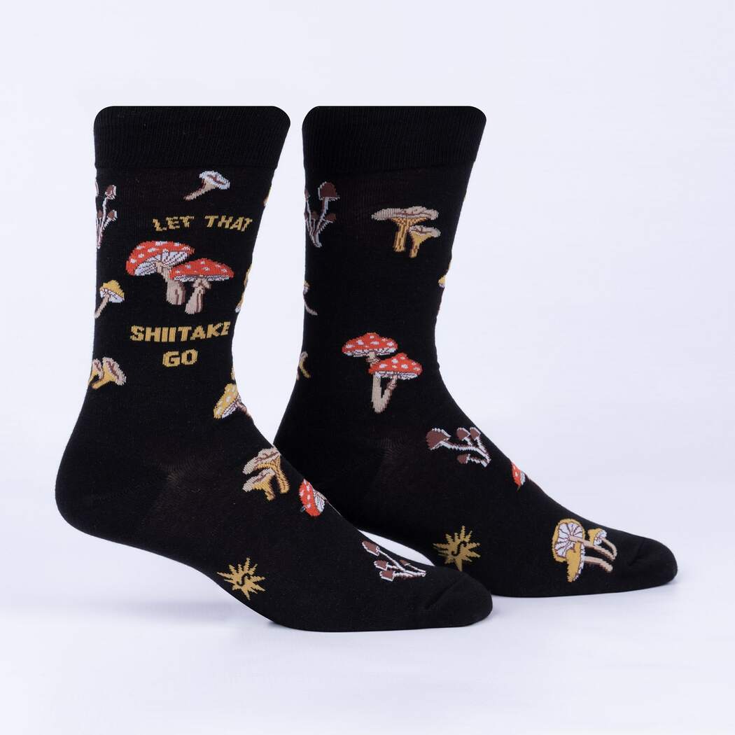Let That Shiitake Go Crew Socks L/XL