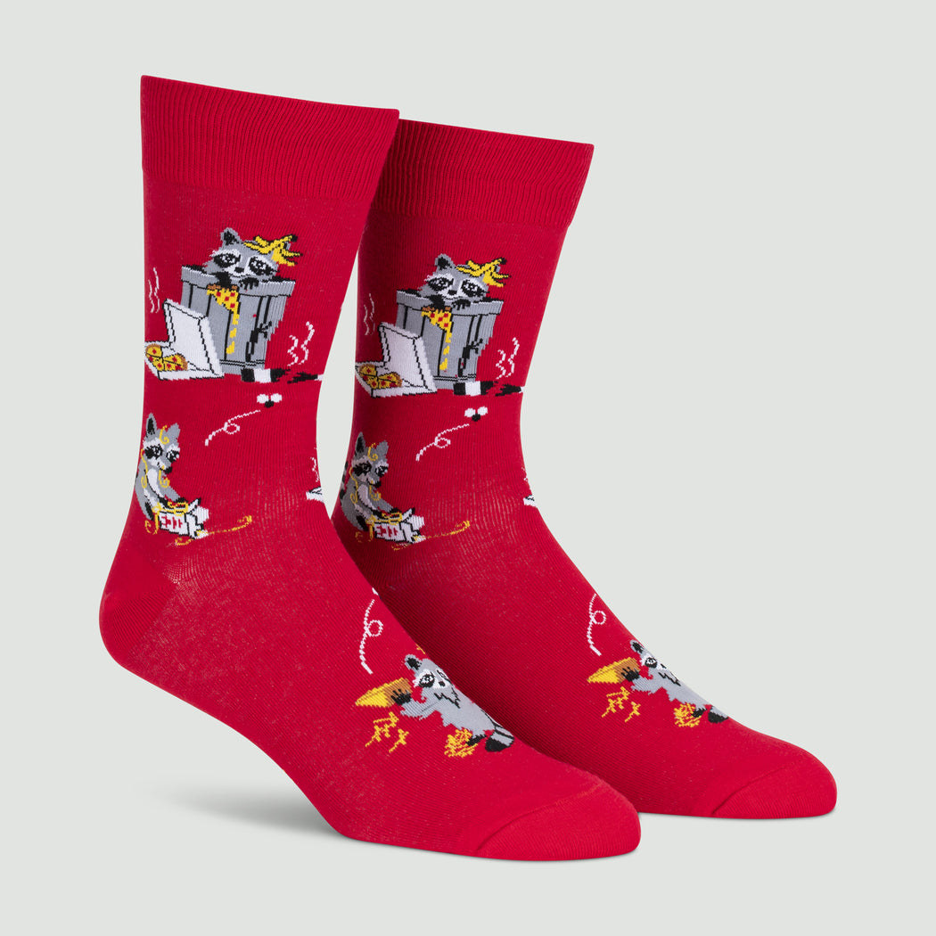 "Trash Pandas, Raccoons Men's Crew Socks"