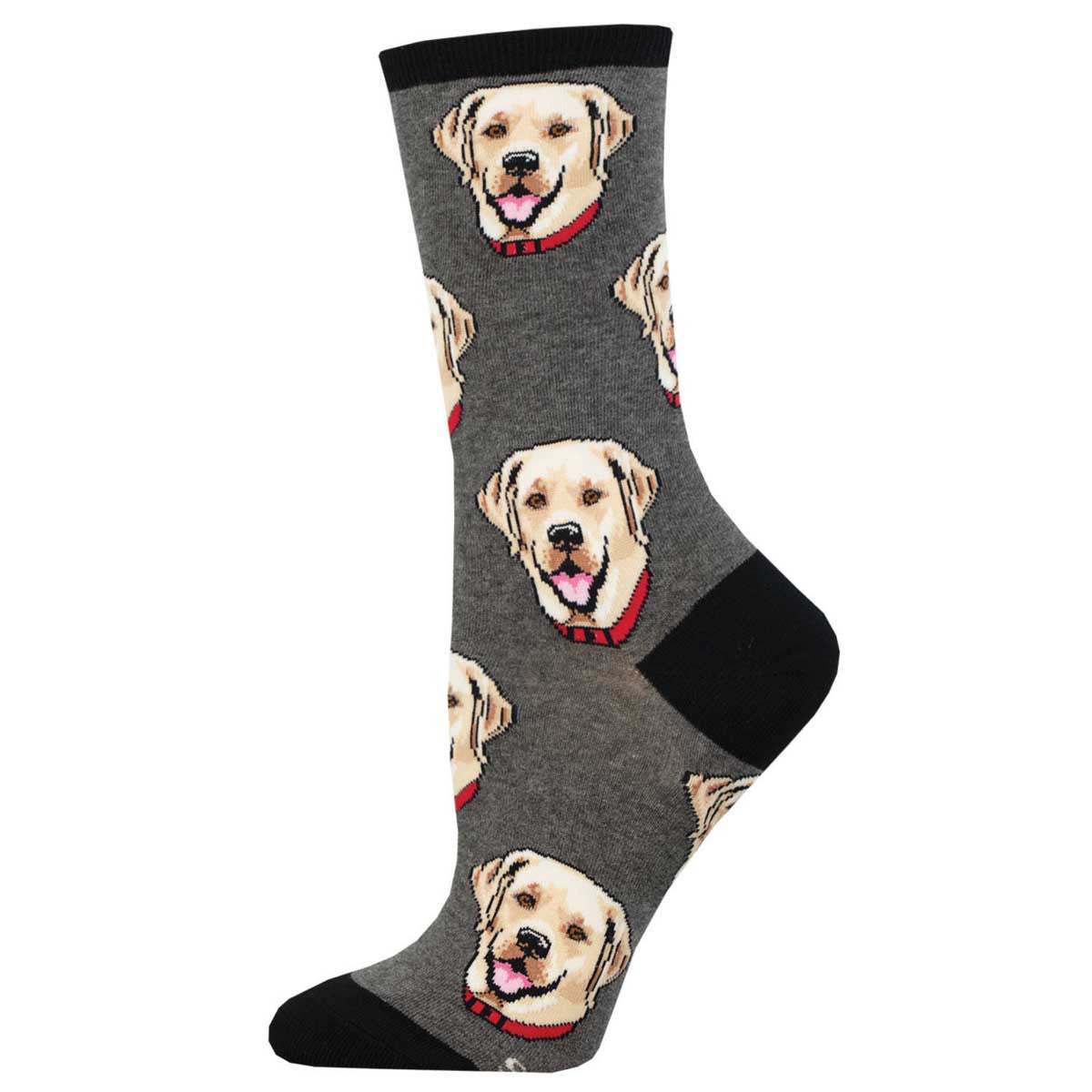Yellow Labrador (Charcoal) Women¡¯s Crew Socks